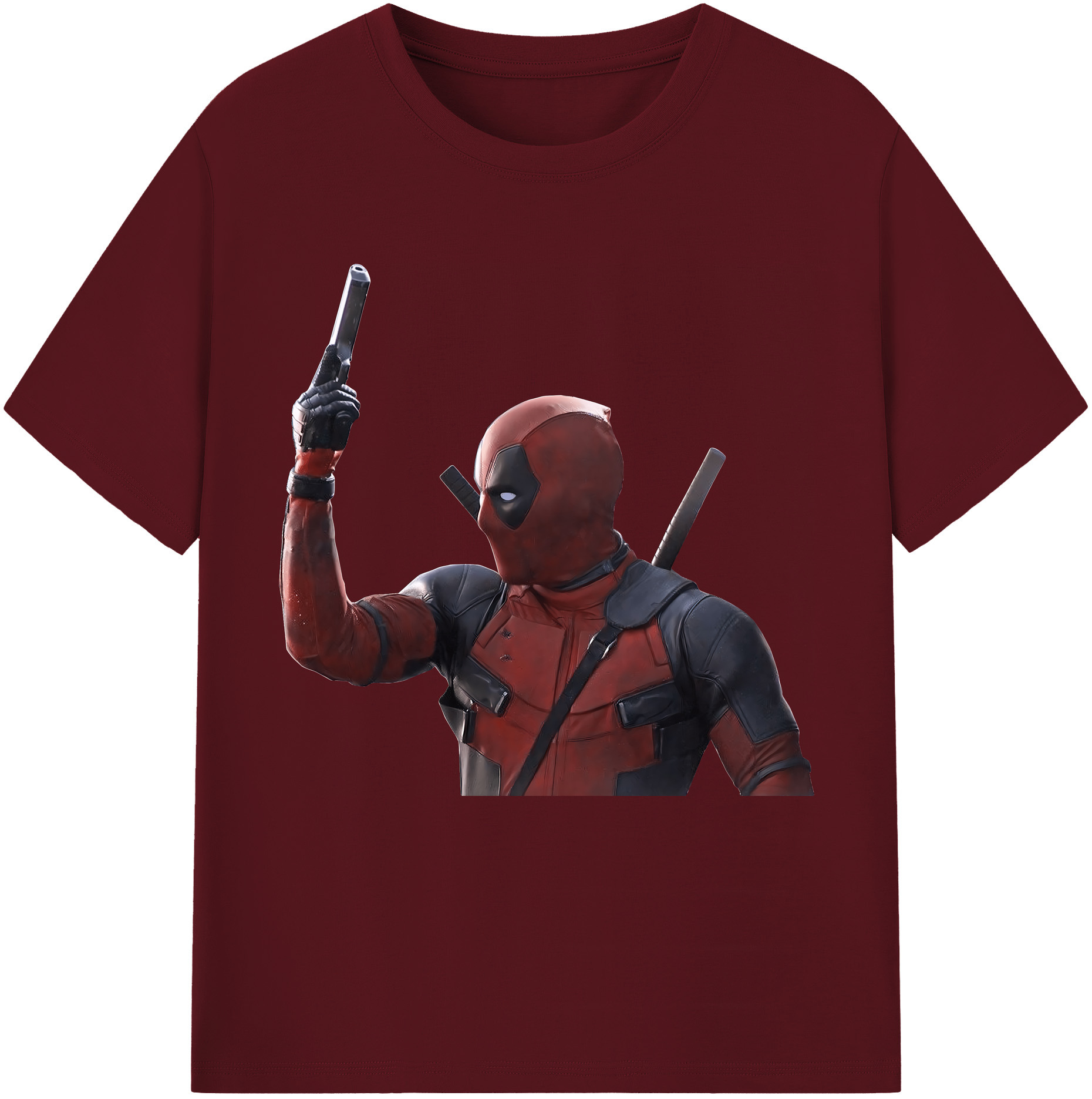 （画像用） Deadpool デッドプール 綿100％半袖Tシャツ（フロントプリント）